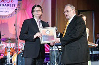 Receiving Best of Budapest award in 2009